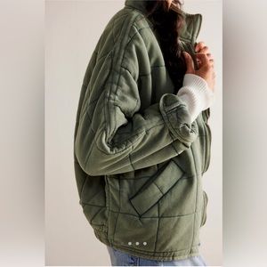 Free People Doleman Quilted Knit Jacket